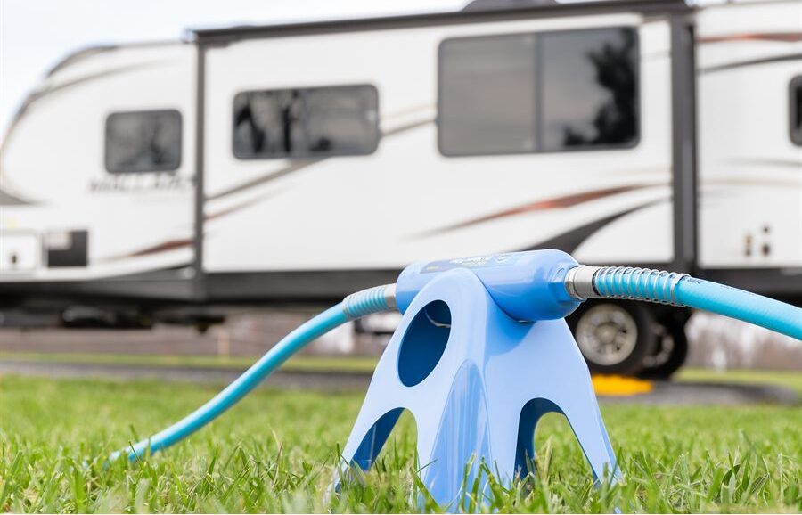 Camper with Sprinkler